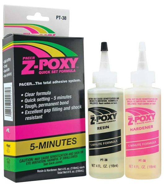 Pacer Technology Zap Adhesives Z-Poxy 5-Minute Epoxy Glue 8 oz