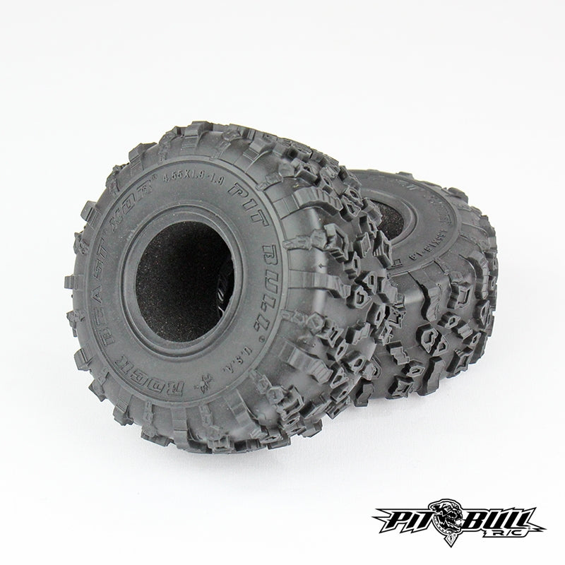 Pit Bull RC 1.9" Rock Beast XOR Scale R/C Tires Alien Kompound with Foam (2)