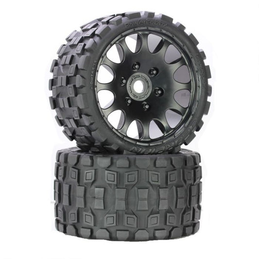 Powerhobby Scorpion BELTED Monster Truck Pre-mounted Tires on 3.8" Wheels (2)