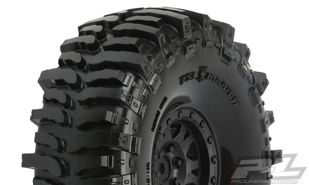 Pro-Line Interco Bogger 1.9" Mounted on Impulse Black Plastic Internal Bead-Loc Wheels (2)