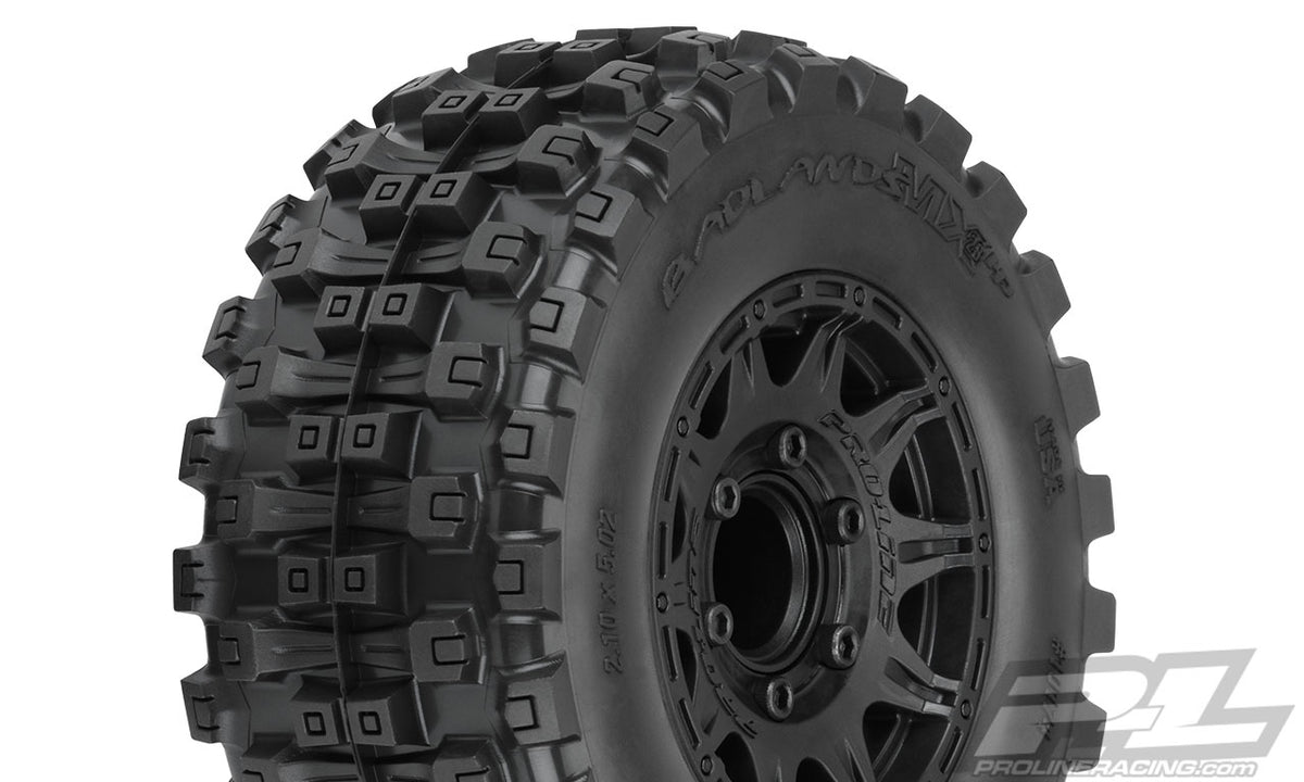 Pro-Line Badlands MX28 HP 2.8" All Terrain BELTED Truck Tires Mounted on Raid 6x30 Wheels (2)