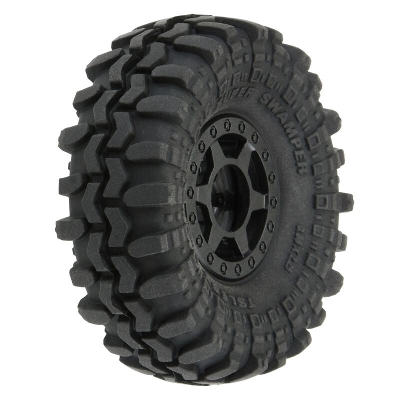 Pro-Line Interco Super Swamper 1.0" Tires Mounted on Black Holcomb Beadlock Wheels (4)