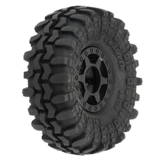 Pro-Line Interco Super Swamper 1.0" Tires Mounted on Black Holcomb Beadlock Wheels (4)