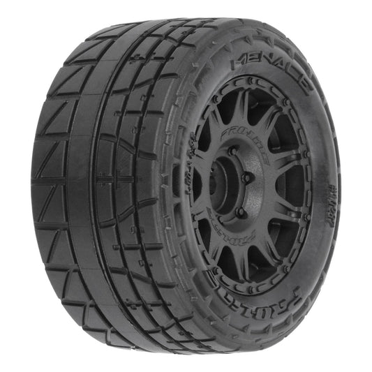Pro-Line 1/18 Menace F/R Street Tires Mounted 12mm Black Raid (4) - Arrma Granite GROM