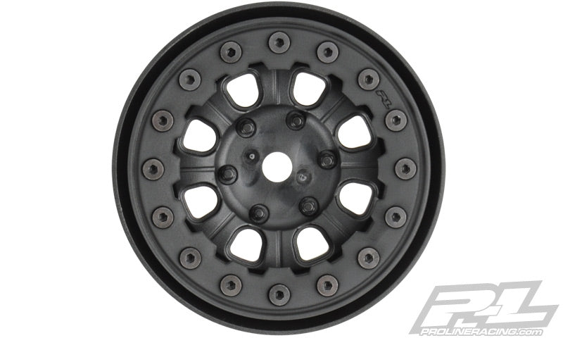 Pro-Line Denali 1.9" Black/Black Bead-Loc 8 Spoke Front or Rear Wheels (2)