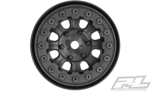 Pro-Line Denali 1.9" Black/Black Bead-Loc 8 Spoke Front or Rear Wheels (2)