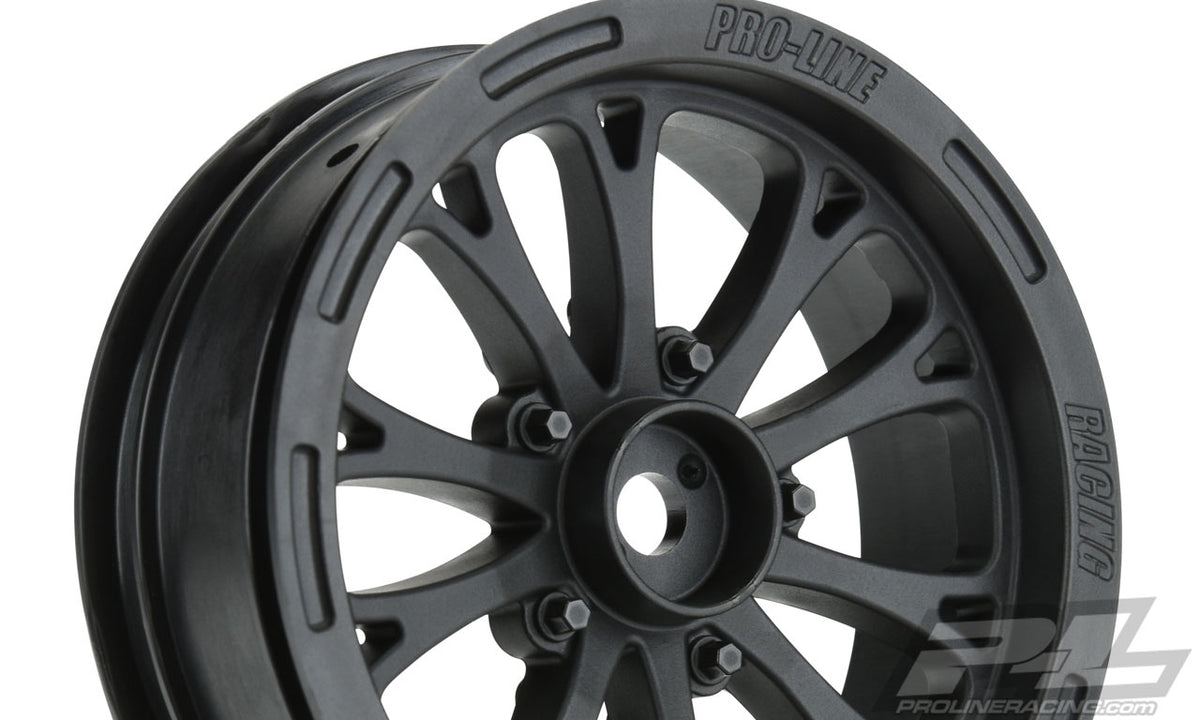 Pro-Line Pomona Drag Spec 2.2" Black Front Wheels (2)