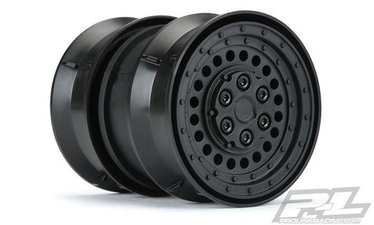 Pro-Line Carbine 1.9" Black Plastic Internal Bead-Loc Dually Wheels (2)