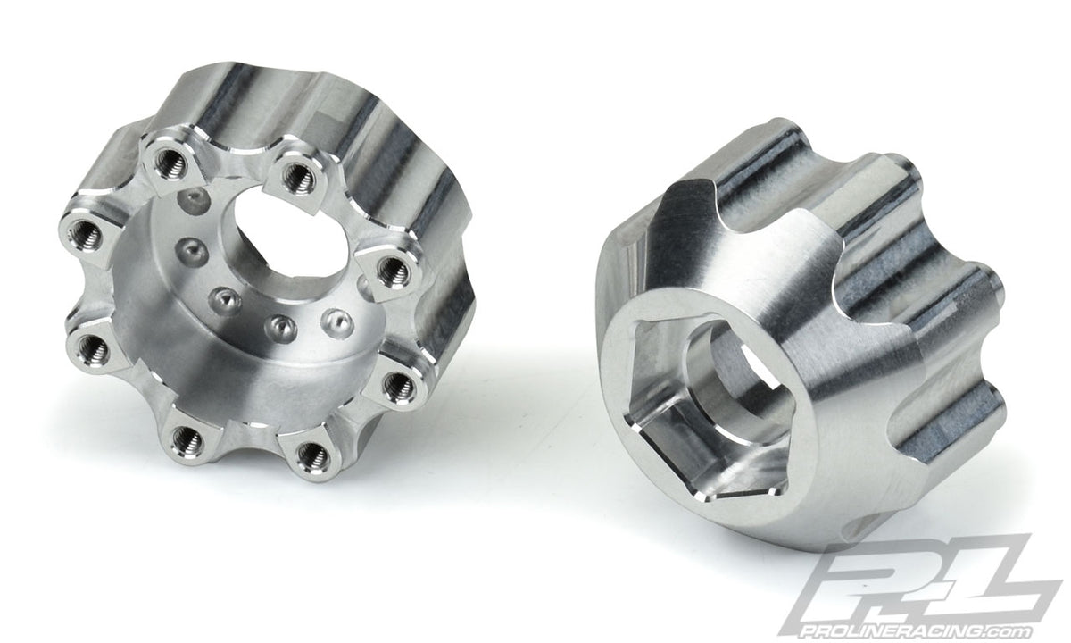 Pro-Line 8x32 to 17mm 1/2" Offset Aluminum Hex Adapters for 8x32 3.8" Raid Wheels (2)