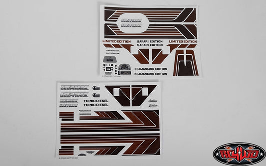 RC4WD Complete Graphic Decal Set for Cruiser Body