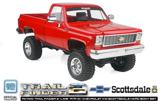 RC4WD Trail Finder 2 "LWB" RTR with Chevrolet K10 Scottsdale Hard Body (Red)