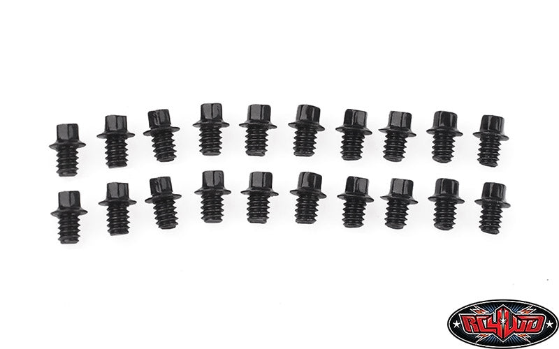 RC4WD M1.6 x 2mm Miniature Scale Hex Bolts, Black (20)