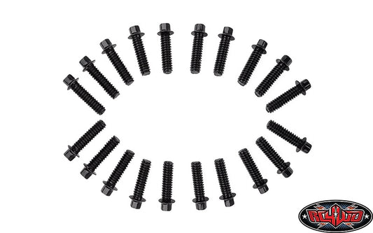 RC4WD M1.6 x 6mm Miniature Scale Hex Bolts, Black (20)