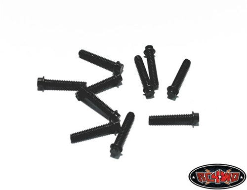 RC4WD M2 x 10mm Miniature Scale Hex Bolts, Black (20)