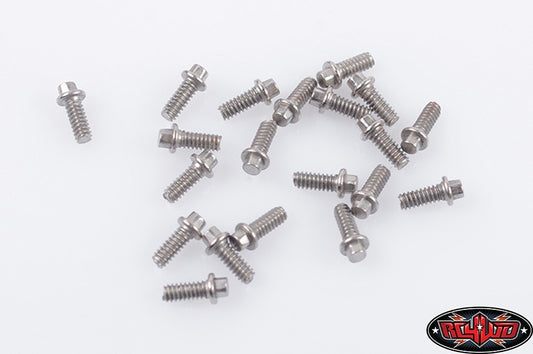 RC4WD M1.6 x 4mm Miniature Scale Hex Bolts, Silver (20)