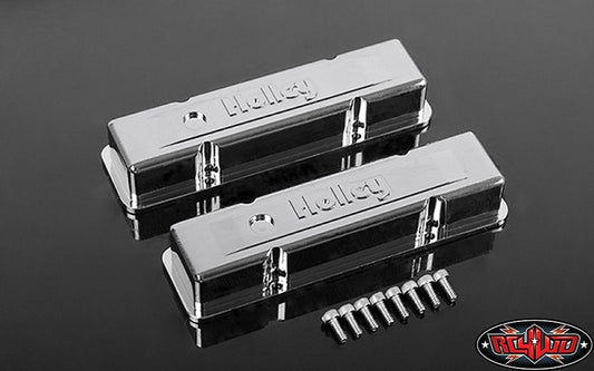 RC4WD 1/10 Holley Chrome Valve Covers for Scale V8 Engine