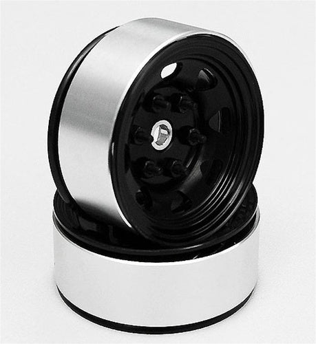 RC4WD Stamped Steel 1.55" Stock Beadlock Wheels (4) Black