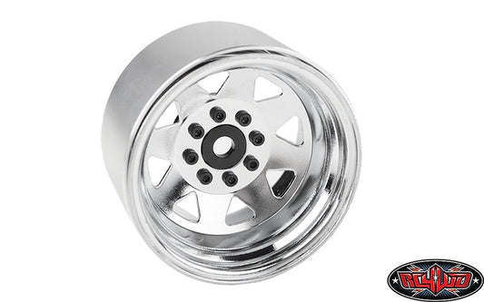 RC4WD 8 Lug Deep Dish Wagon 1.9" Steel Stamped Beadlock Wheels (Chrome) (4)