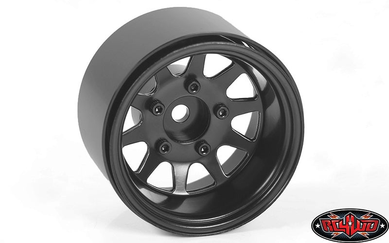 RC4WD Deep Dish Wagon 1.55" Stamped Steel Beadlock Wheels Black (4)