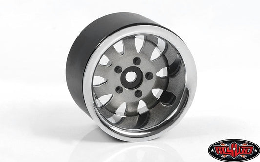 RC4WD 1.9" 5 Lug Steel Wheels w/Beauty Ring (Silver) (4)