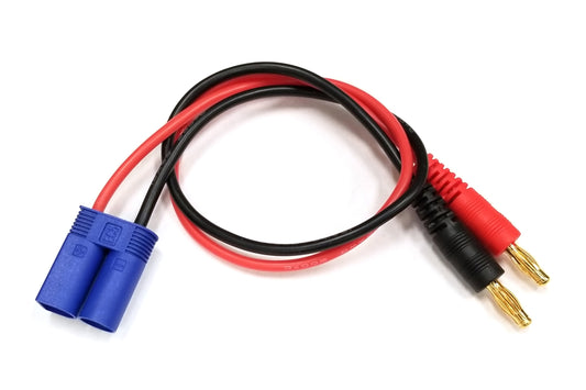 Racers Edge Charge Adapter Male EC5 to Male 4mm Bullets 300mm Wire