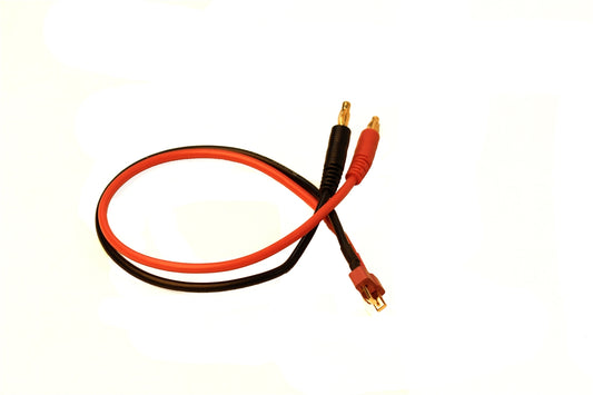 Racers Edge Charge Adapter Male Deans (T-Plug) to Male 4mm Bullets 300mm Wire