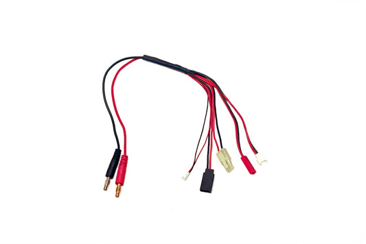 Racers Edge 5-Function Mini/Micro Charge Adapter to Male 4mm Bullets
