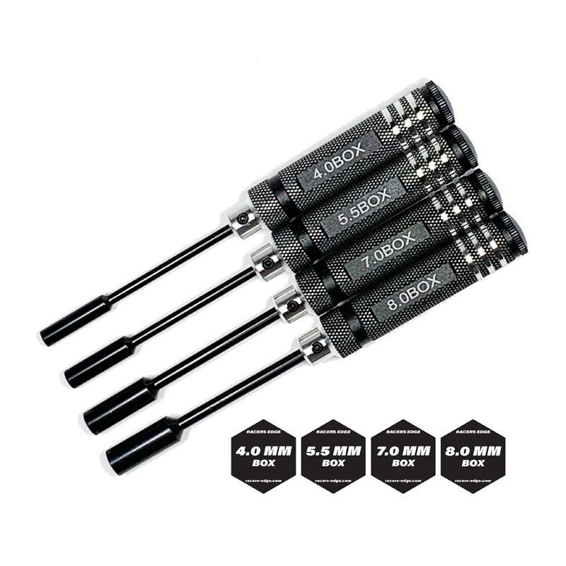 Racers Edge Metric Nut Driver Set with Black Handles (4 pcs)