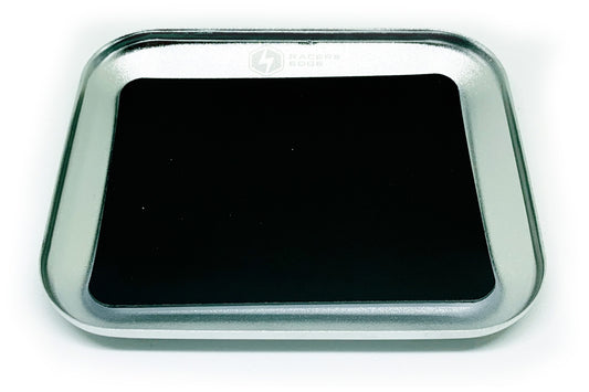 Racers Edge Small Aluminum Alloy Magnetic Screw Tray - Silver