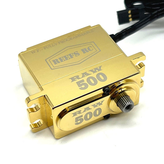 REEFS RC Raw 500 High Torque HV Waterproof Brushless Servo - Brass Edition