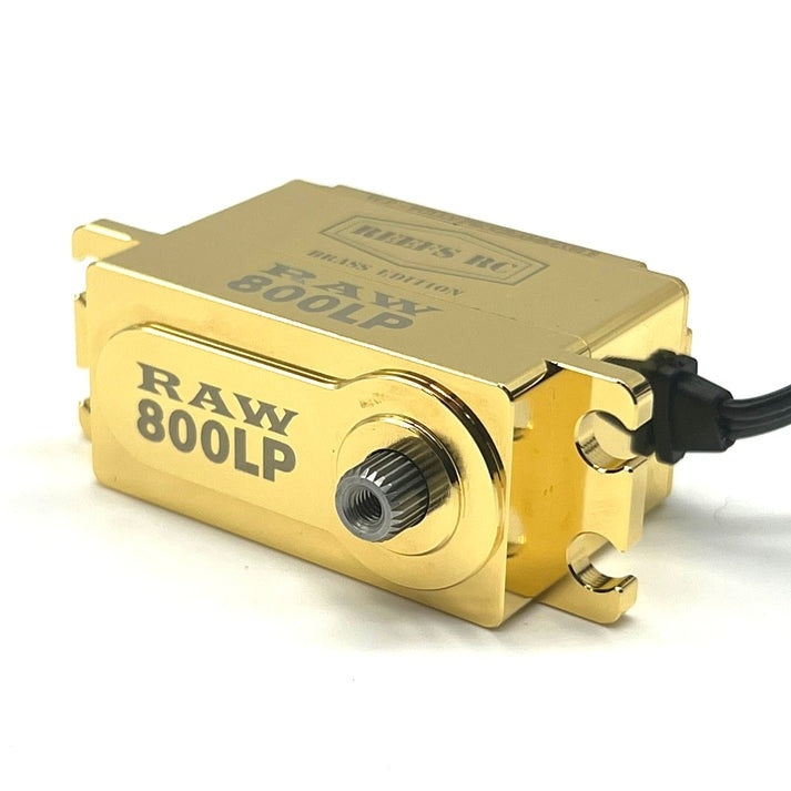 REEFS RC Raw 800 LP High Torque HV Waterproof Brushless Programmable Servo - Brass Edition