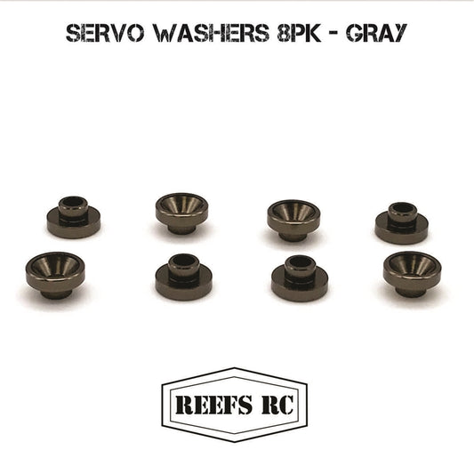 REEFS RC Servo Washers 8pk- Gray