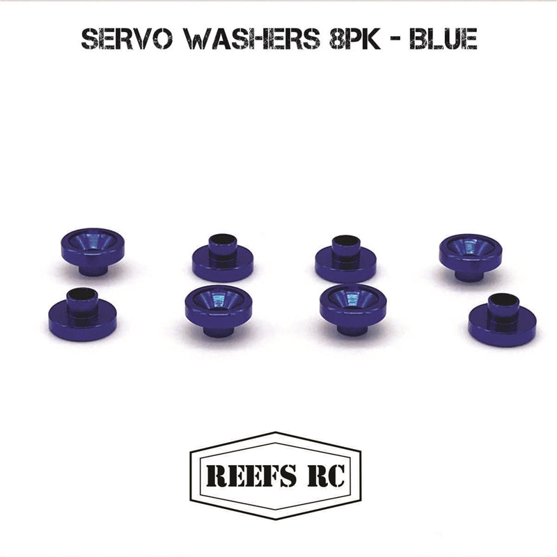 REEFS RC Servo Washers 8pk- Blue