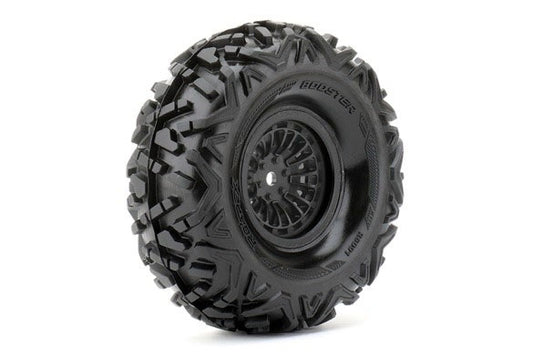 ROAPEX 1.9" Booster Crawler Tires Mounted on Black Wheels (2)