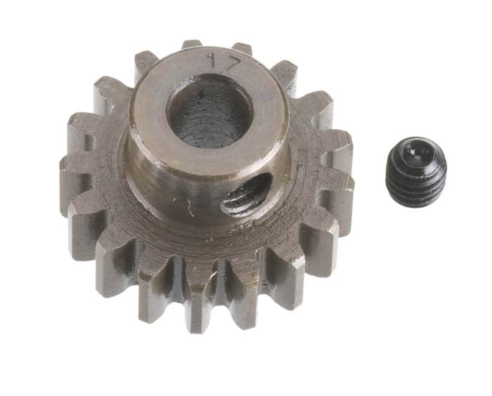 Robinson Racing Extra Hard Steel 5mm Bore 1 Mod Pinion Gear 17T