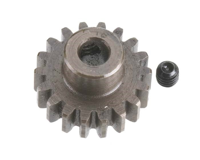 Robinson Racing Extra Hard Steel 5mm Bore 1 Mod Pinion Gear 18T