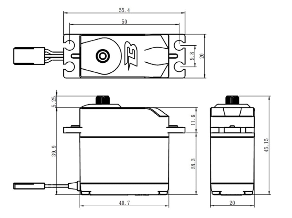 Savox B12KG Budget Analog Servo, Standard Size, Metal Gears