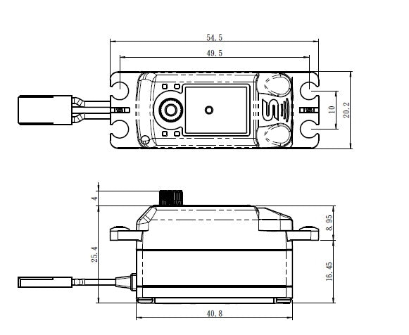 Savox SB-2263MG-BE Black Edition Low Profile High Speed Brushless Digital Servo