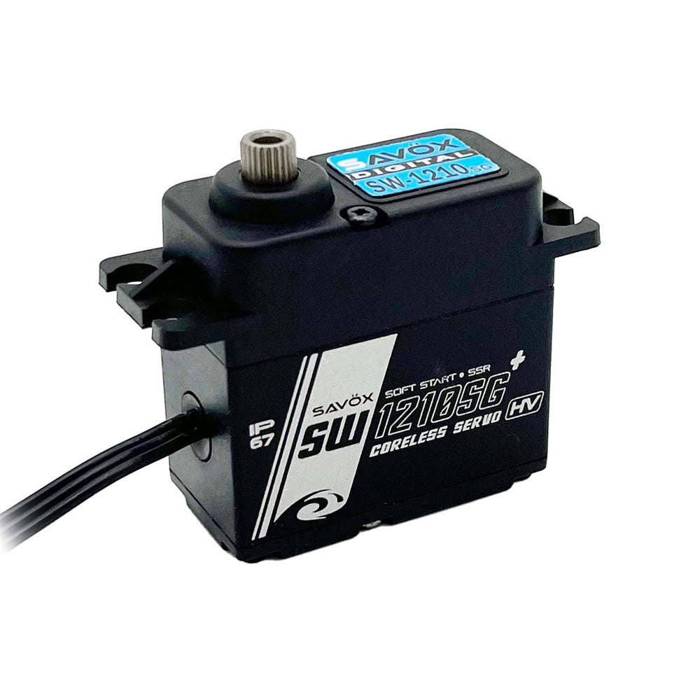 Savox SW-1210SG+ Waterproof Coreless Steel Gear Digital Servo with Soft Start - Black Edition