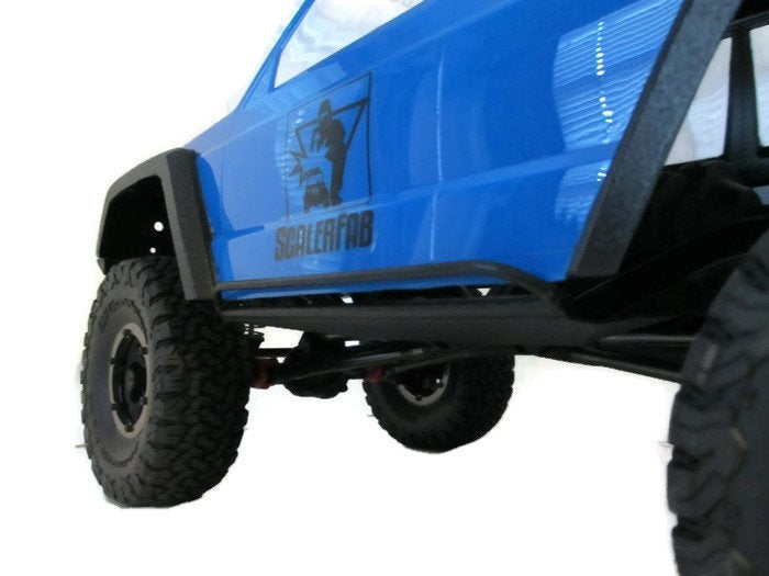 ScalerFab SCX10 / SCX10 II Double Bar Sliders with Skid Plates