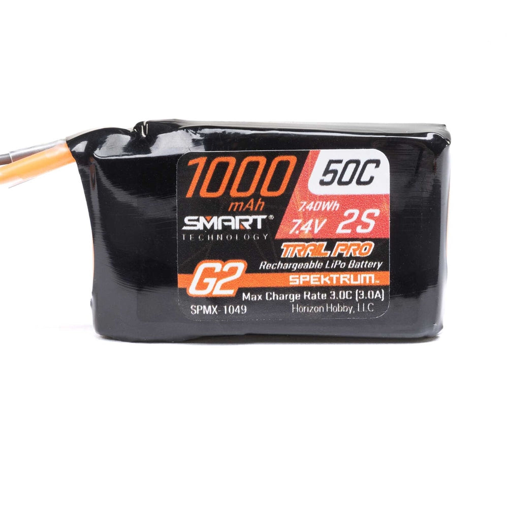 Spektrum 2S 7.4V 1000mAh 50C Smart G2 Trail Pro LiPo Battery - IC2