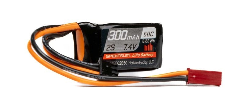 Spektrum 2S 7.4V 300mAh 50C LiPo Battery - JST