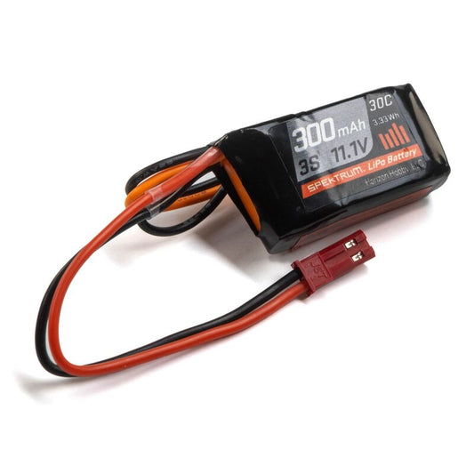 Spektrum 3S 11.1V 300mAh 30C LiPo Battery -  JST