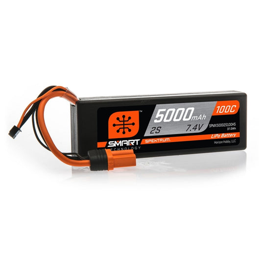 Spektrum 2S 7.4V 5000mAh 100C Smart Hardcase LiPo Battery - IC5