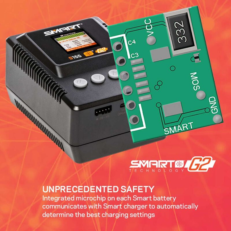Spektrum S155 AC Smart G2 LiPo Charger 1x55W