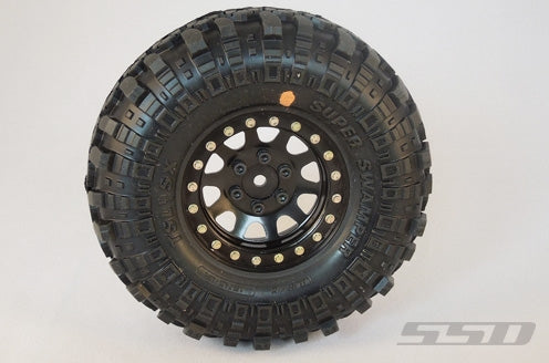 SSD RC 1.9" Steel D Hole Wheels (Black) (2)