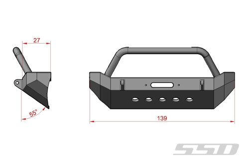 SSD RC Rock Shield Front Bumper for SCX10