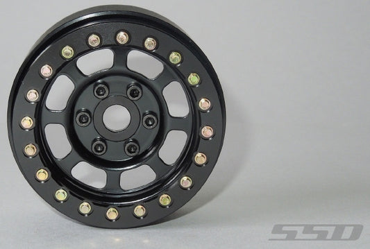 SSD RC Single 1.9" Steel Trail Beadlock Wheel (Black) (1)