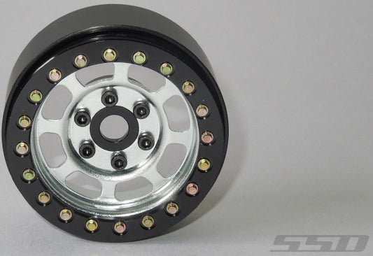 SSD RC Single 1.9" Steel Trail Beadlock Wheel (Silver) (1)