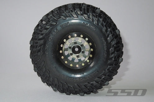 SSD RC 1.55" Steel D Hole Beadlock Wheels (Silver) (2)